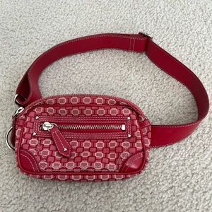 Nine West Red and White Fanny Pack /Sling /Waist Bag